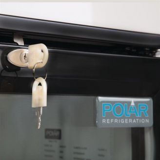 Polar G-serie 2-deurs barkoeling met klapdeuren zwart 198L