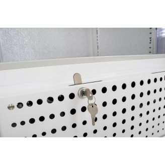 Husky glasdeur vriezer - 378 liter - wit/zilver