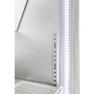 Husky glasdeur vriezer - 378 liter - wit/zilver