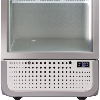 Husky glasdeur vriezer - 378 liter - wit/zilver