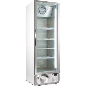 Husky glasdeur vriezer - 378 liter - wit/zilver