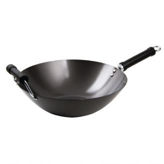 Anti-kleef wok met platte bodem 35,5cm