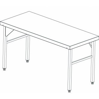 B.PRO Klaptafel, RVS, 1600x700x855 mm