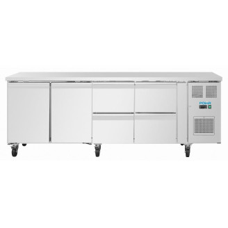 Polar U-Series koelwerkbank - 4 lades & 2 deuren - 284 liter - UA104