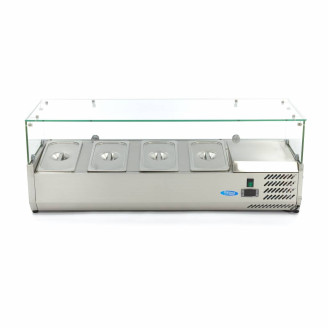 Maxima Opzetkoelvitrine - 120 cm - 4 x 1/3 GN Bakken