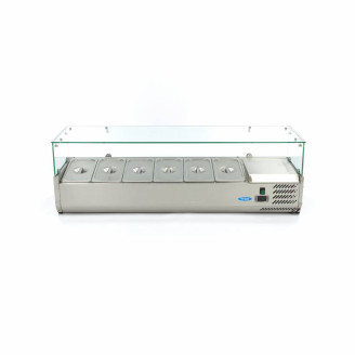 Maxima Opzetkoelvitrine - 140 cm - 6 x 1/3 GN Bakken