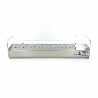 Maxima Opzetkoelvitrine - 180 cm - 8 x 1/3 GN Bakken