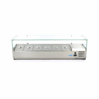 Maxima Opzetkoelvitrine - 150 cm - 6 x 1/3 GN Bakken