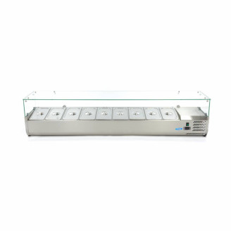Maxima Opzetkoelvitrine - 200 cm - 9 x 1/3 GN Bakken