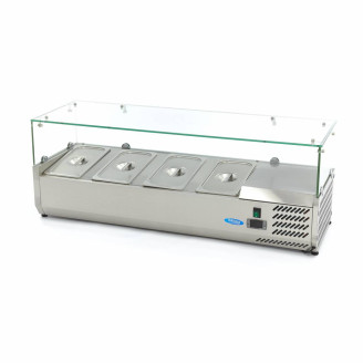 Maxima Opzetkoelvitrine - 120 cm - 4 x 1/3 GN Bakken