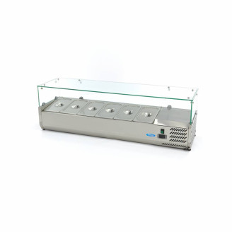 Maxima Opzetkoelvitrine - 140 cm - 6 x 1/3 GN Bakken
