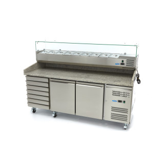Maxima Pizzawerkbank - 202 cm - 2 Deuren - 7 Laden