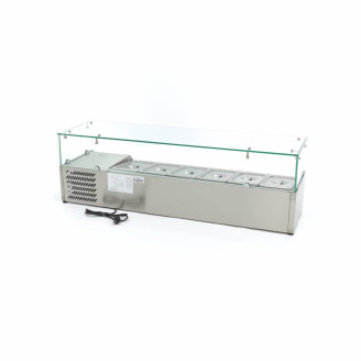 Maxima Opzetkoelvitrine - 140 cm - 6 x 1/3 GN Bakken