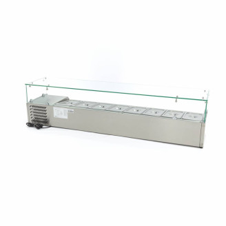 Maxima Opzetkoelvitrine - 180 cm - 8 x 1/3 GN Bakken