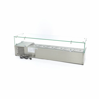 Maxima Opzetkoelvitrine - 150 cm - 6 x 1/3 GN Bakken
