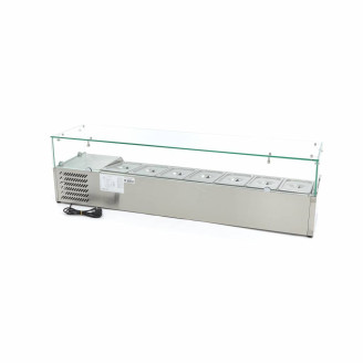 Maxima Opzetkoelvitrine - 160 cm - 7 x 1/3 GN Bakken