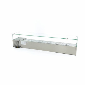 Maxima Opzetkoelvitrine - 200 cm - 9 x 1/3 GN Bakken