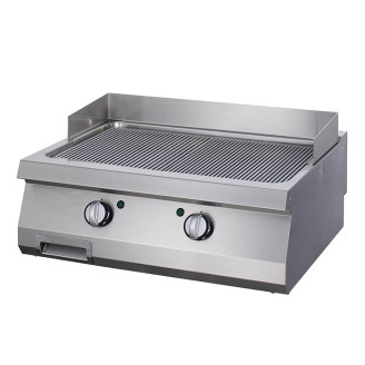 Maxima Heavy Duty Grillplaat - Gegroefd Chroom - Dubbel - 70cm - 400V