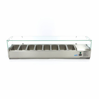 Maxima Opzetkoelvitrine - 180 cm - 8 x 1/3 GN Bakken