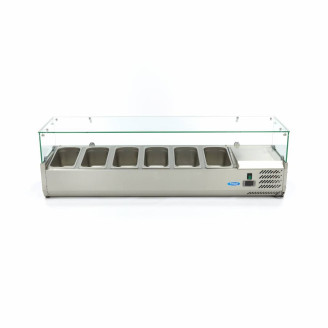 Maxima Opzetkoelvitrine - 150 cm - 6 x 1/3 GN Bakken