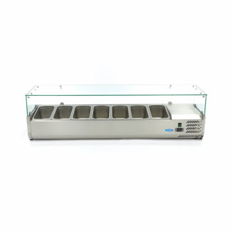 Maxima Opzetkoelvitrine - 160 cm - 7 x 1/3 GN Bakken