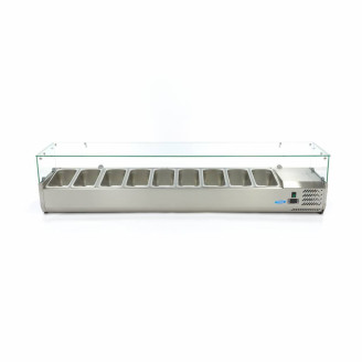 Maxima Opzetkoelvitrine - 200 cm - 9 x 1/3 GN Bakken