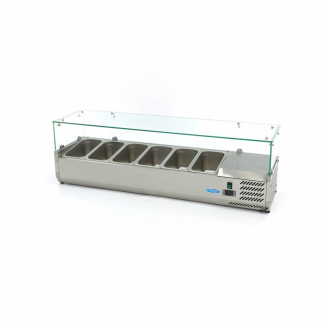 Maxima Opzetkoelvitrine - 140 cm - 6 x 1/3 GN Bakken