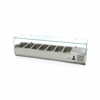 Maxima Opzetkoelvitrine - 160 cm - 7 x 1/3 GN Bakken
