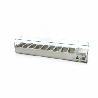 Maxima Opzetkoelvitrine - 200 cm - 9 x 1/3 GN Bakken