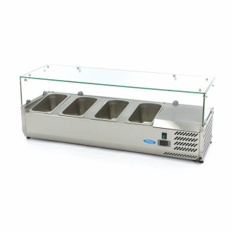 Maxima Opzetkoelvitrine - 120 cm - 4 x 1/3 GN Bakken