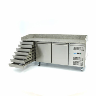 Maxima Pizzawerkbank - 202 cm - 2 Deuren - 7 Laden