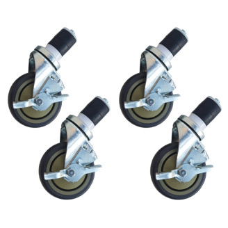 Maxima Werktafel wielen 4 stuks- met rem - 5 inch / 12,7 cm