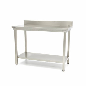 Maxima Werktafel rvs - 140 x 70 cm - Verstelbare Hoogte - met Spatrand