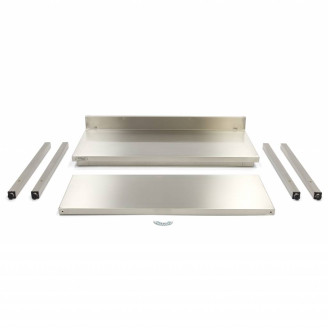 Maxima Werktafel rvs - 140 x 70 cm - Verstelbare Hoogte - met Spatrand