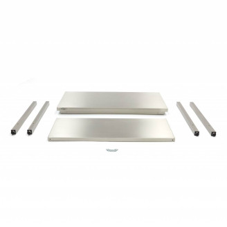 Maxima Werktafel rvs - 120 x 60 cm - Verstelbare Hoogte - met Onderschap