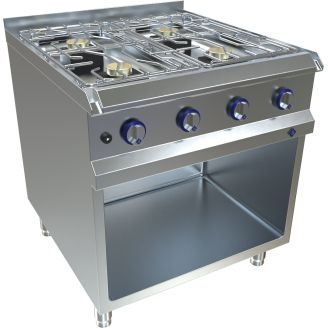 MKN 4-pits gas kooktafel 25,2kW, 4 branders hoog vermogen