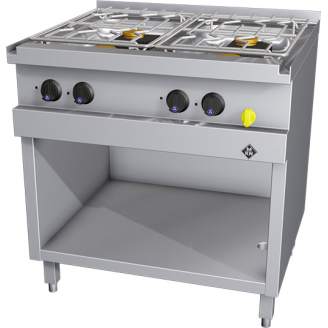 MKN 4-pits Gas kooktafel - staand model 2163402