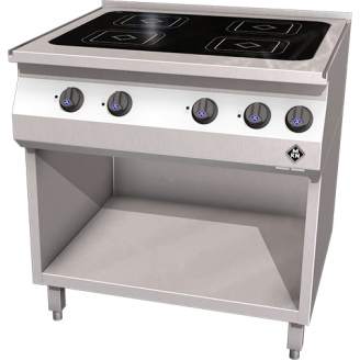 MKN 4-zones keramische kooktafel - staand model 1323402