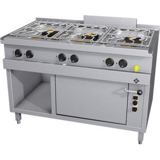MKN 6-vlams gas fornuis met gas oven, 700-serie, 2163407