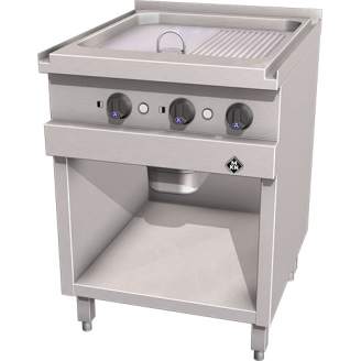 MKN elektrische bakplaat 1 SUPRA, geribbeld/glad, 700-serie, 2121127