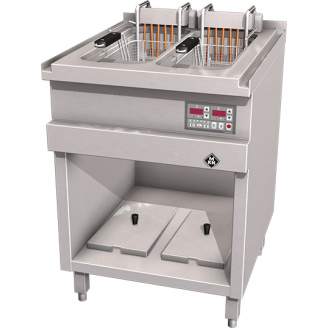 MKN elektrische friteuse, verzwaard element, mandenlift en EcoControl