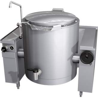 MKN elektrische kookketel 200 L (handmatig kantelbaar), mengkraan