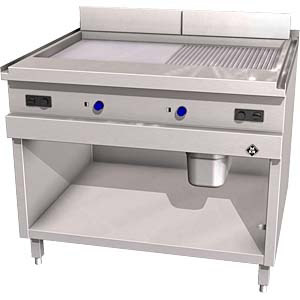 MKN gas bakplaat geribbeld, 850-serie, 2061107A