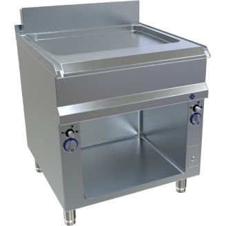 MKN gas grill-/bakplaat glad staal, 2 zones, 16,2 kW