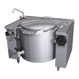 MKN kantelbare snelstoomketel 100 liter, handmatig kantelbaar