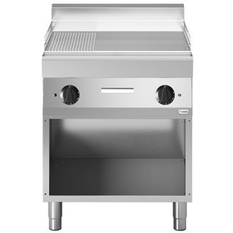 Modular Fun 700 elektrische bakplaat glad-geribbeld open 700mm