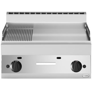 Modular Fun 650 700 mm gas bakplaat glad-geribbeld aardgas
