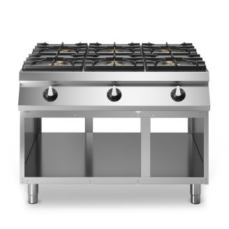 Modular Roc 1100 gaskooktafel 6-pits emaille open R110/120PCGB/A