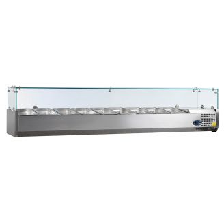 NordCap opzetkoelvitrine - glasopbouw, 10 x 1/4 GN - PA 14-200