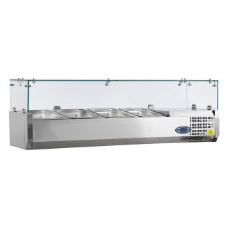 NordCap opzetkoelvitrine - glasopbouw, 5 x 1/4 GN - PA 14-120